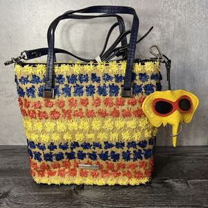 Christian Siriano Sabrina NY Straw Tote Handbag New With Tags